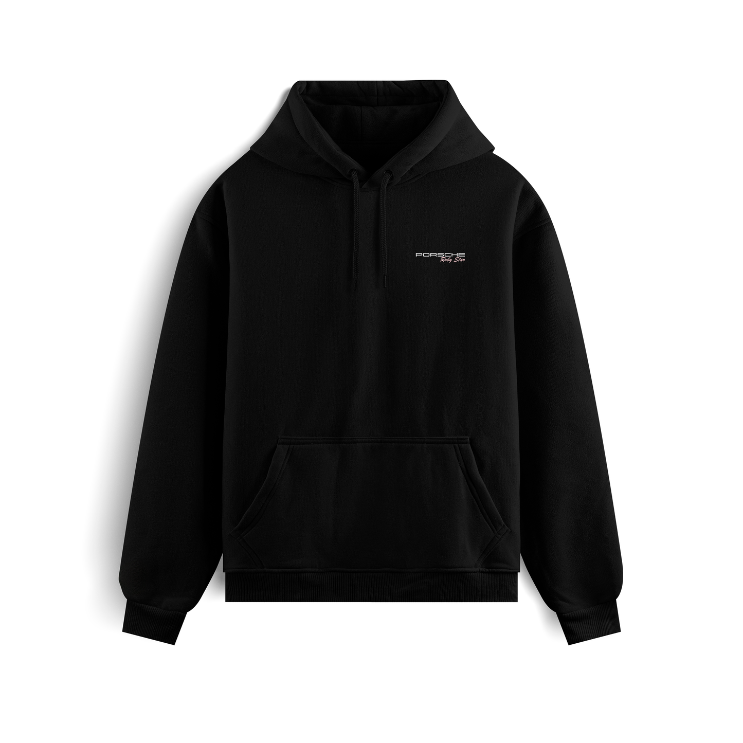 Pink Porsche 911 GT3 RS hoodie featuring premium cotton blend fabric, sporty design inspired by the GT3 RS, and luxurious streetwear styling.